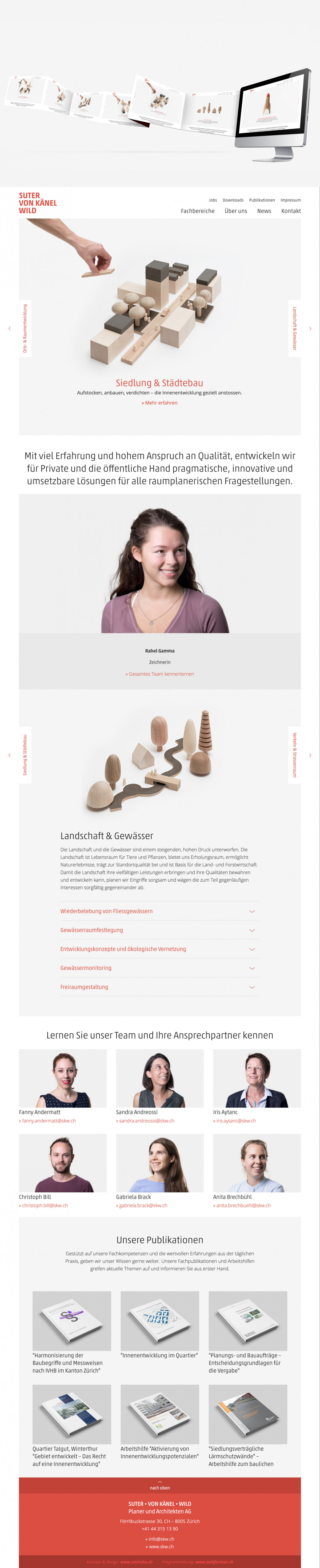 Responsive Webdesign für Suter von Känel Wild